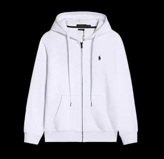 Ralph Lauren White Zip Up