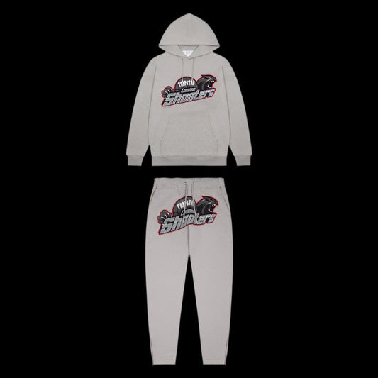 Trapstar Shooters Grey & Red London Tracksuit