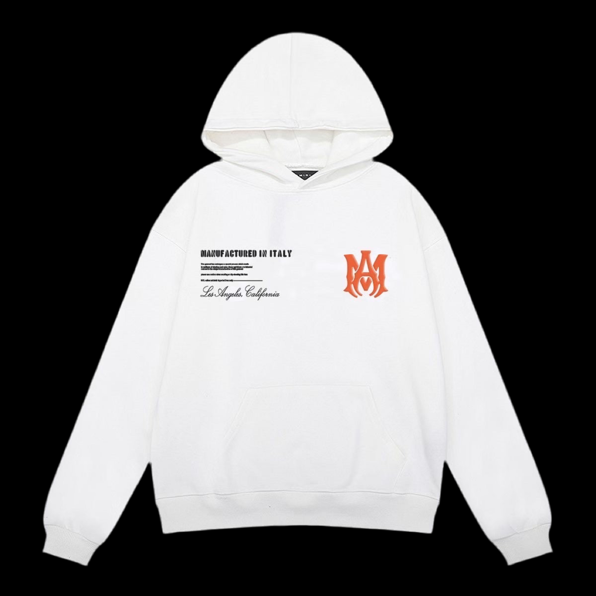 Amiri ‘Manafactured In Italy’ Hoodie White