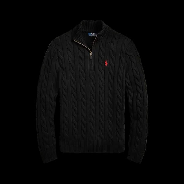 Ralph lauren cable knit quarter zip