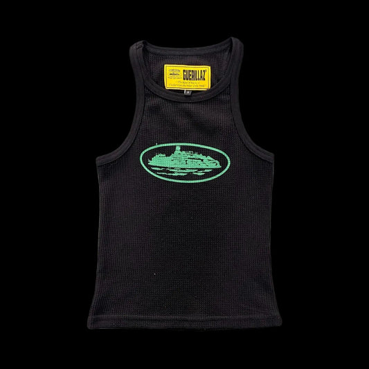 Corteiz Alcatraz Unisex Tank Top Black/Green
