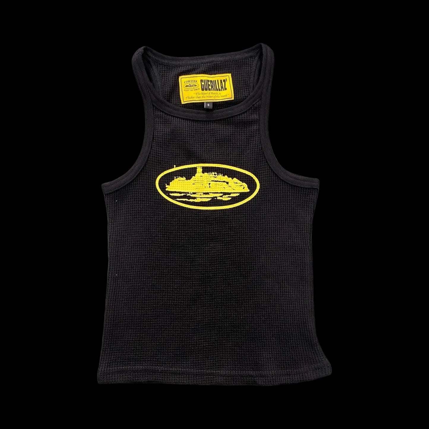 Corteiz Alcatraz Unisex Tank Top Black/Yellow
