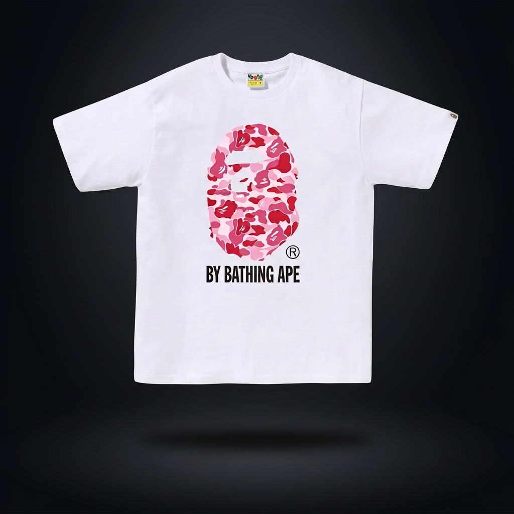 by bathing ape tee pink
