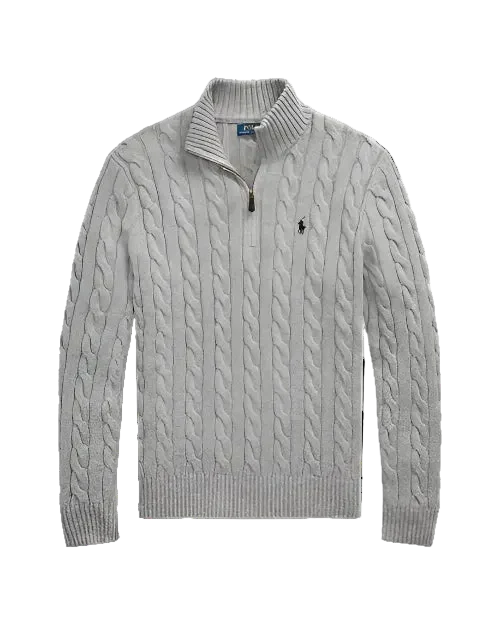 Ralph lauren cable knit quarter zip